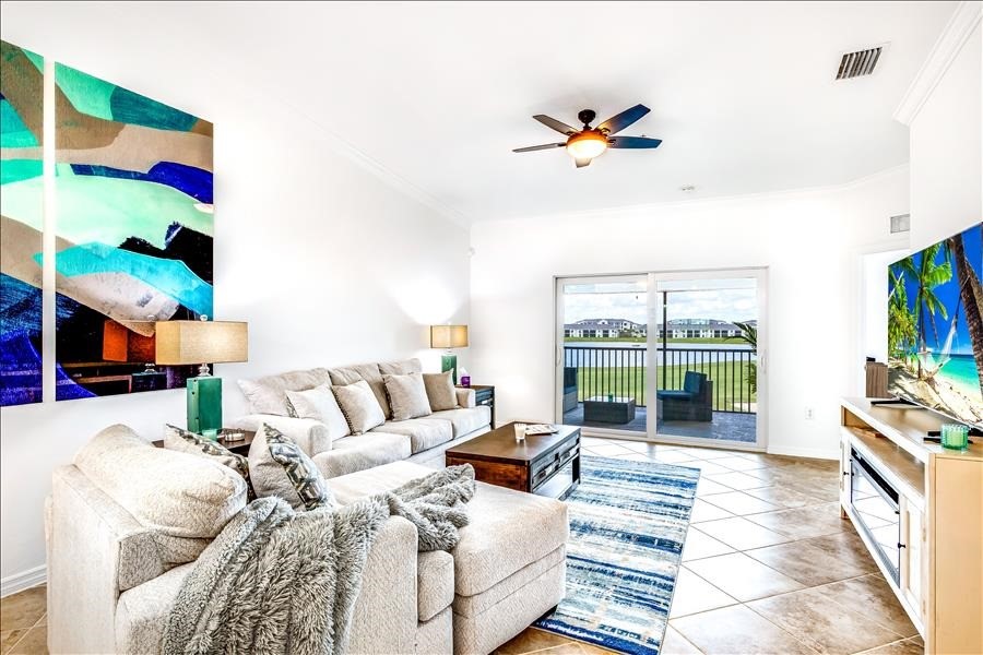Living Room w/ A Golf Course View