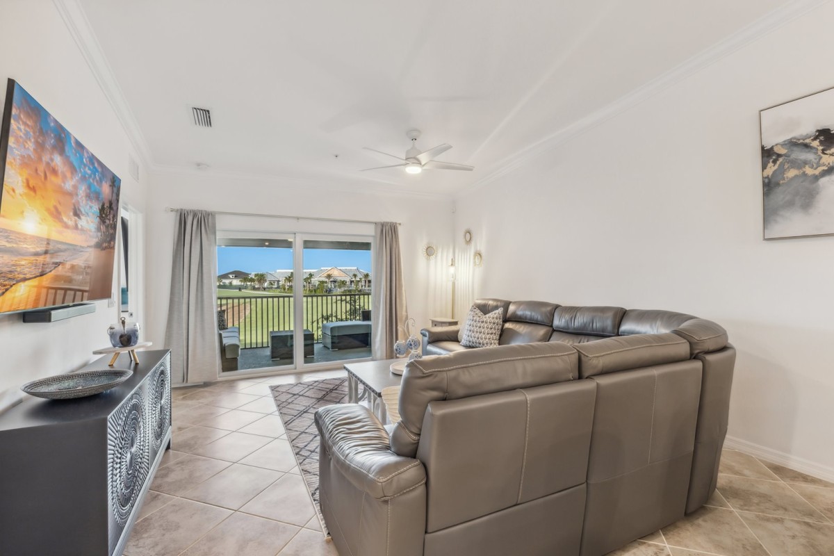 Living Room with a View of the Golf Course