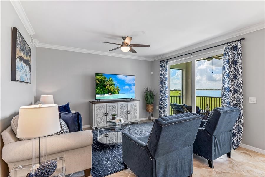 Living Room with a View out the rear lanai