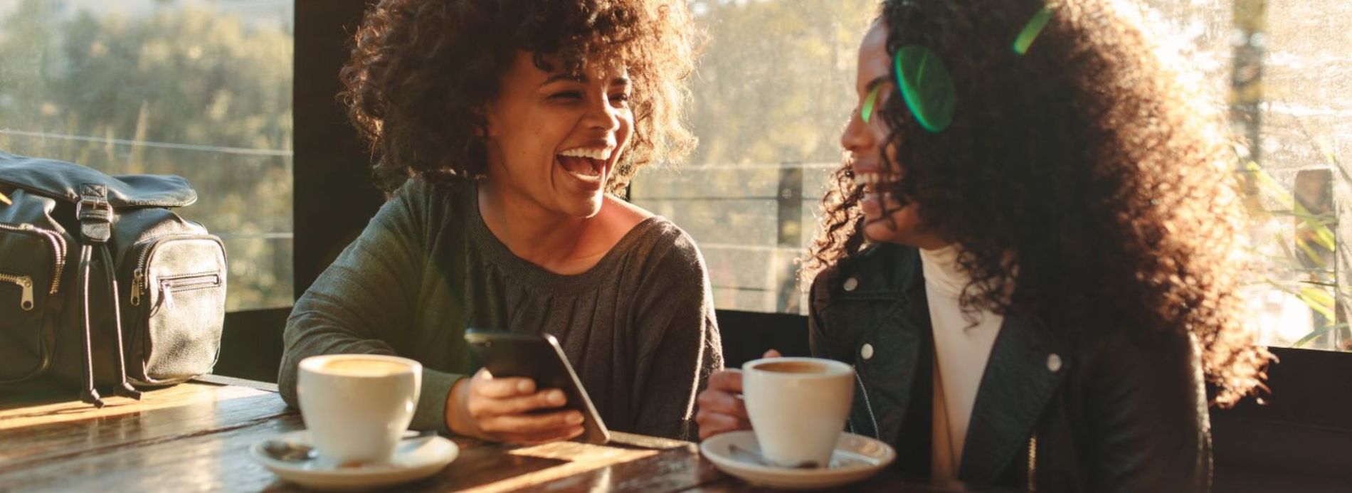 two women in coffee shop