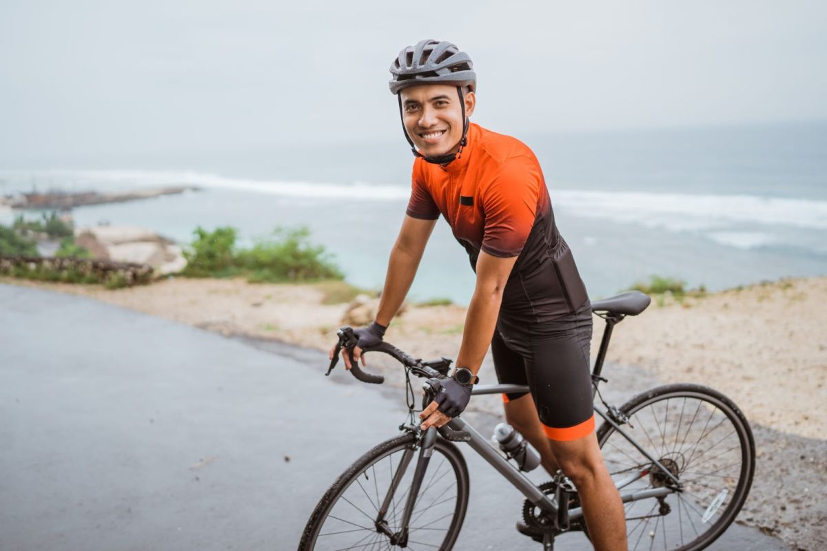 man on bike